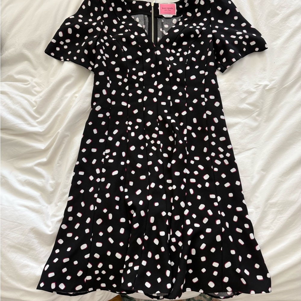 Kate Spade Black and White Patterned Mini Dress